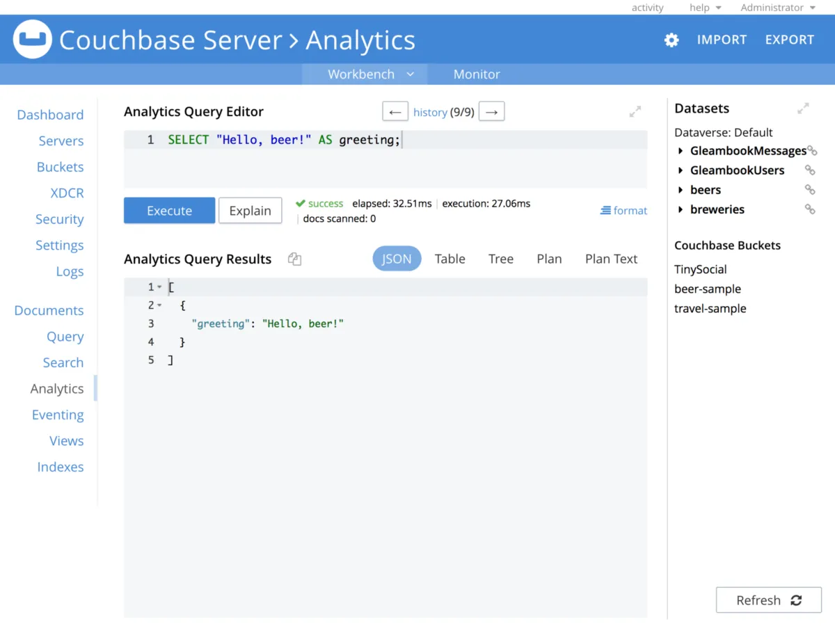 Interface Couchbase: fonctionnalités, prix, alternatives Interface Couchbase: fonctionnalités, prix, alternatives