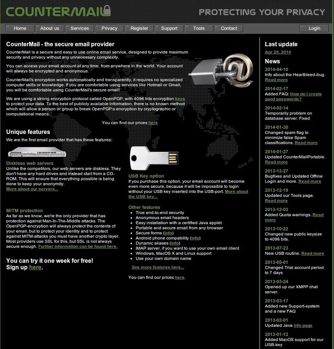 Notre avis sur CounterMail : une messagerie électronique / webmail à découvrir