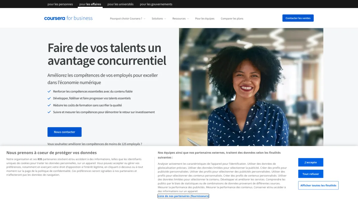 Interface Coursera for Business : fonctionnalités, prix, alternatives Interface Coursera for Business : fonctionnalités, prix, alternatives