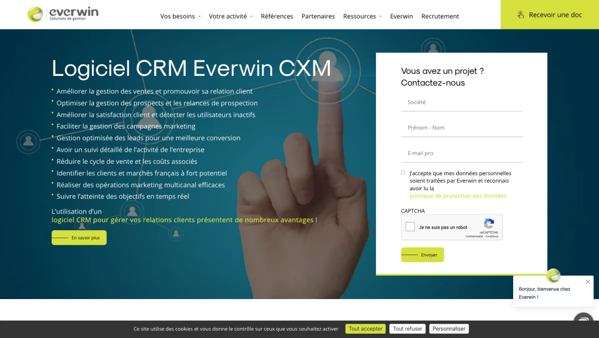 Interface CRM-gx : fonctionnalités, prix, alternatives