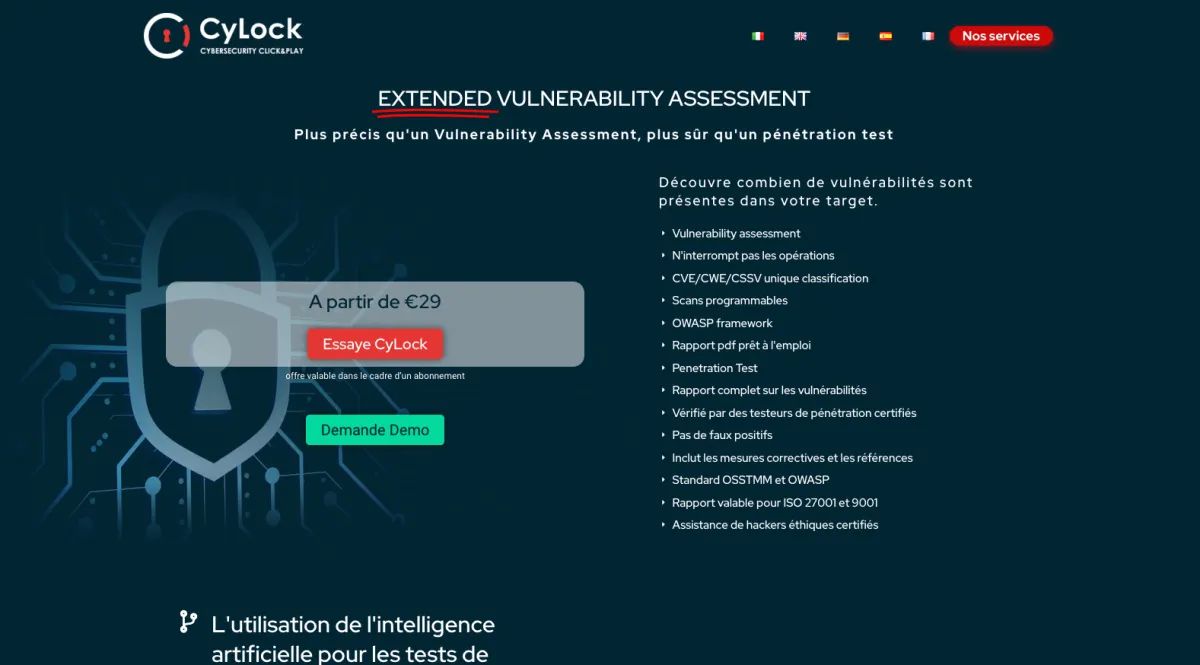 Interface CyLock Anti-Hacker : fonctionnalités, prix, alternatives