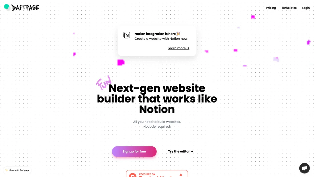 Notre avis sur Daftpage : un logiciel de création de site web (website builder) à découvrir