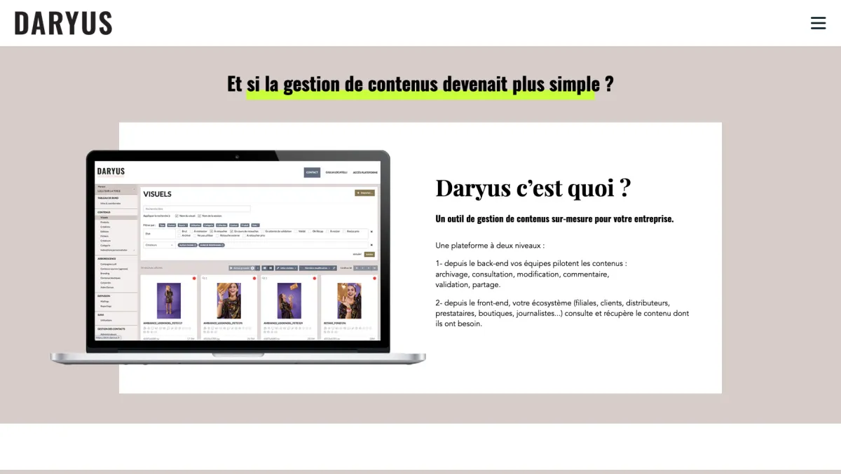 Interface Daryus : fonctionnalités, prix, alternatives