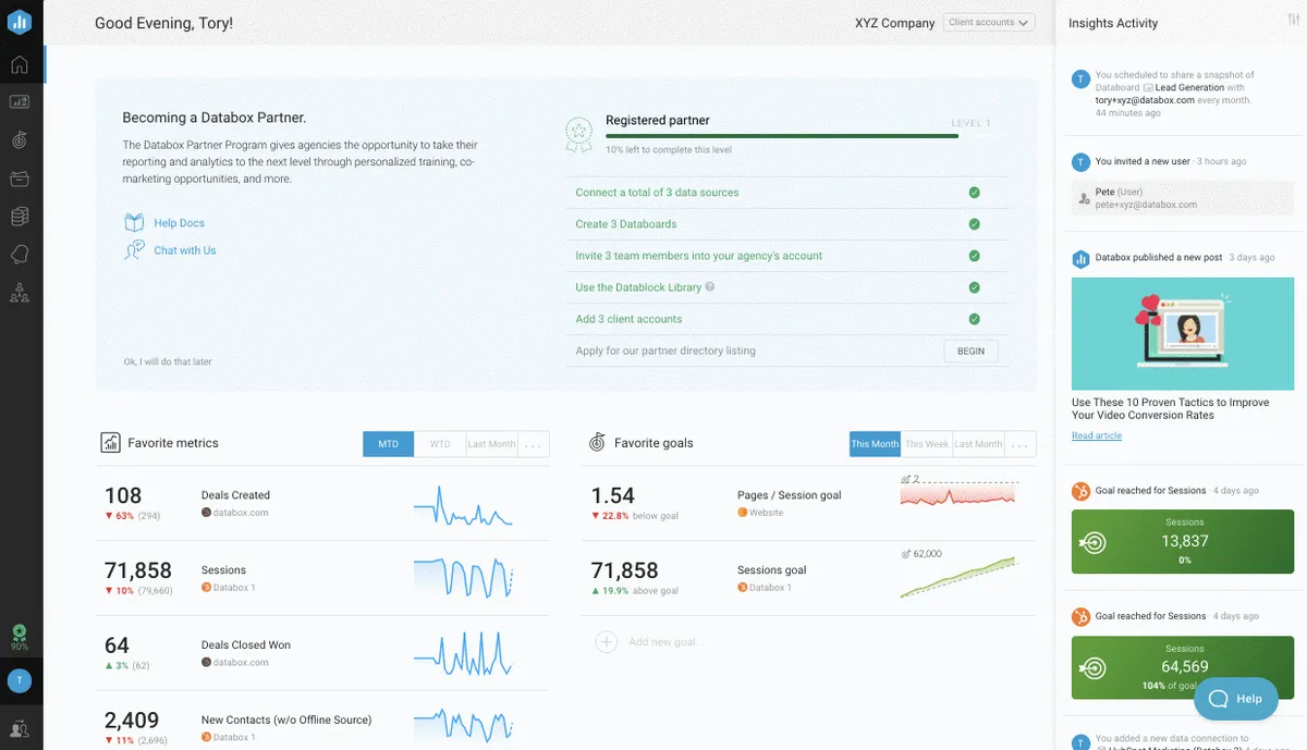 Notre avis sur Databox : un logiciel web analytics (analyse web / performance / trafic) à découvrir