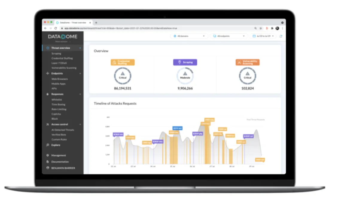 Notre avis sur Datadome : un logiciel de détection et atténuation des robots (bot management) à découvrir Notre avis sur Datadome : un logiciel de détection et atténuation des robots (bot management) à découvrir