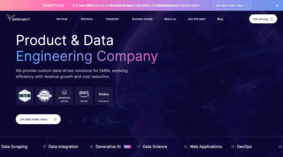 Dataforest: avis sur le logiciel DevOps: fonctionnalités, avantages, inconvénients et tarifs
