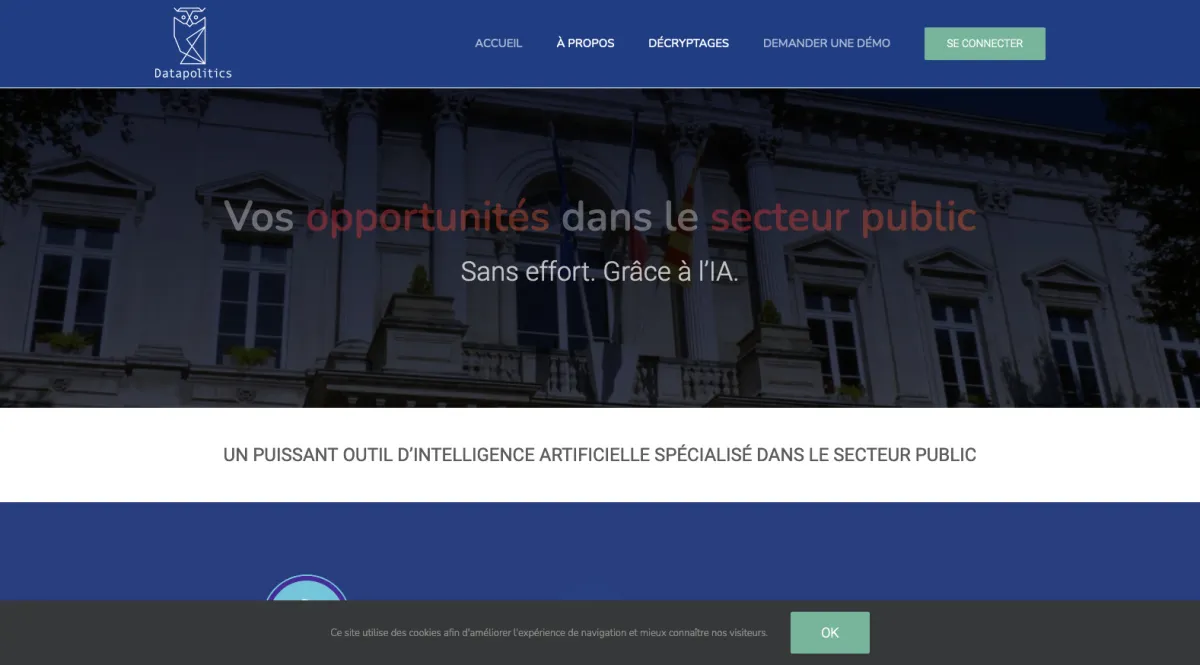 Interface DATAPOLITICS : fonctionnalités, prix, alternatives