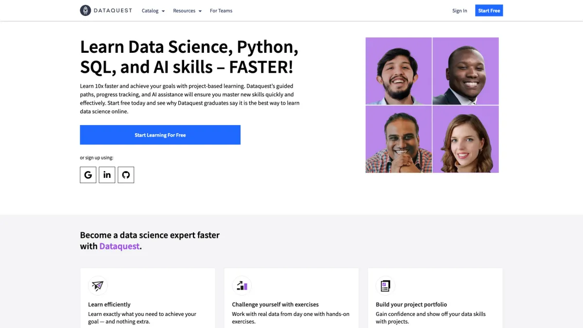 Interface Dataquest : fonctionnalités, prix, alternatives