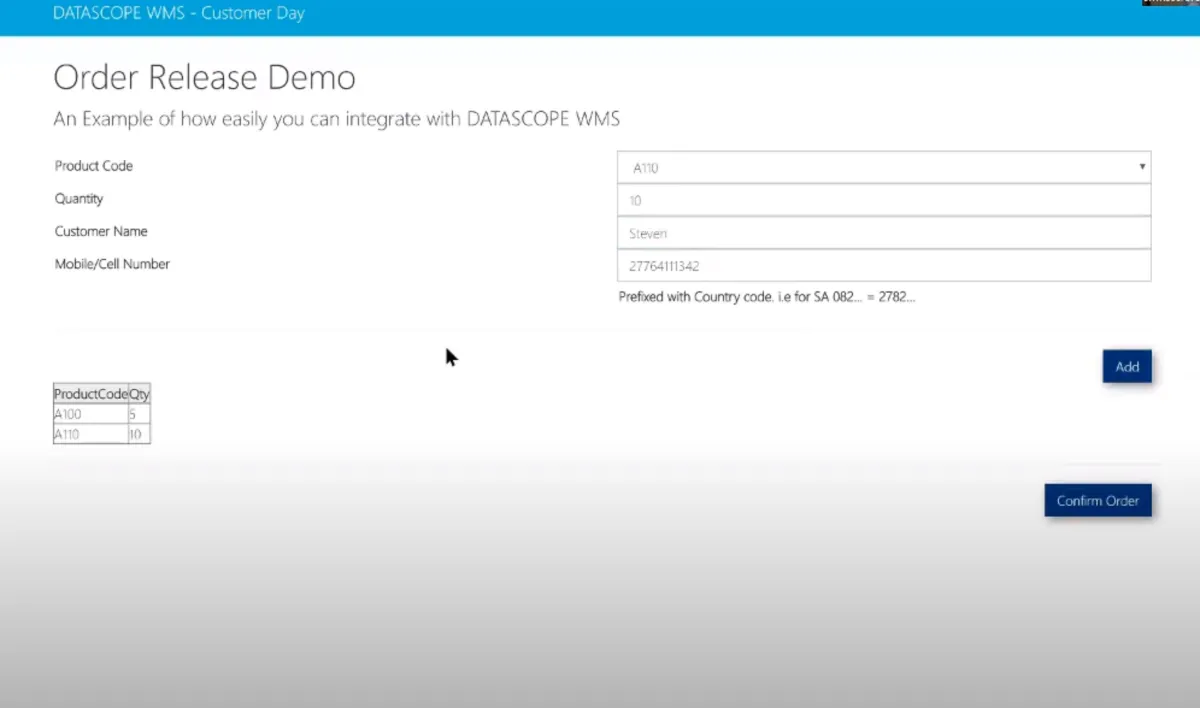 Interface DATASCOPE WMS: fonctionnalités, prix, alternatives