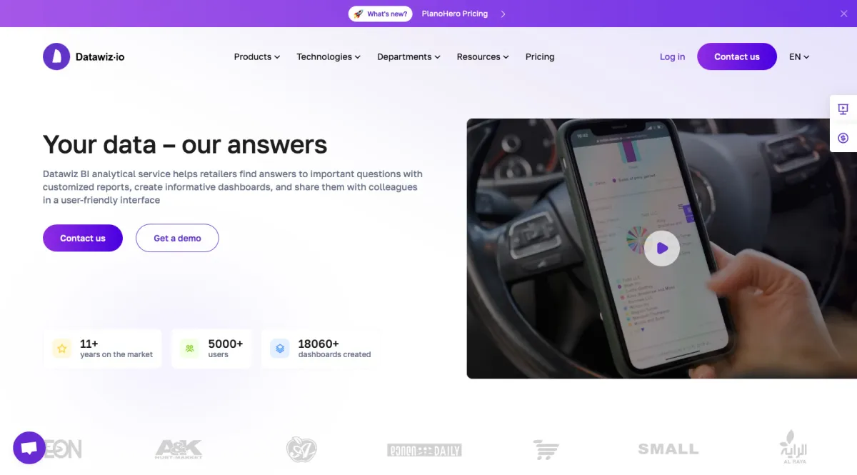 Interface Datawiz BI : fonctionnalités, prix, alternatives