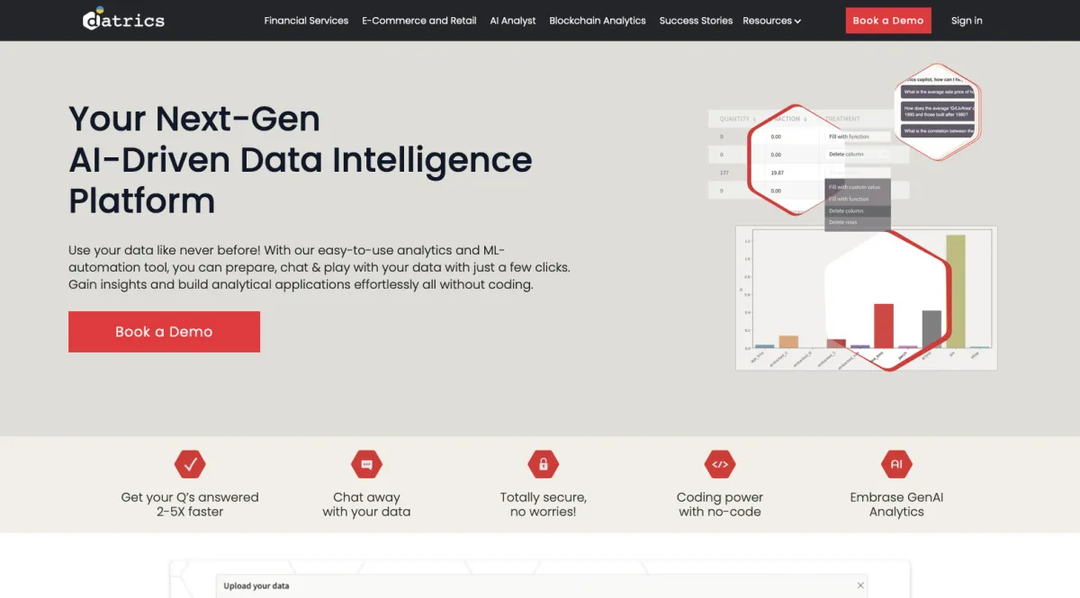 Interface Datrics : fonctionnalités, prix, alternatives