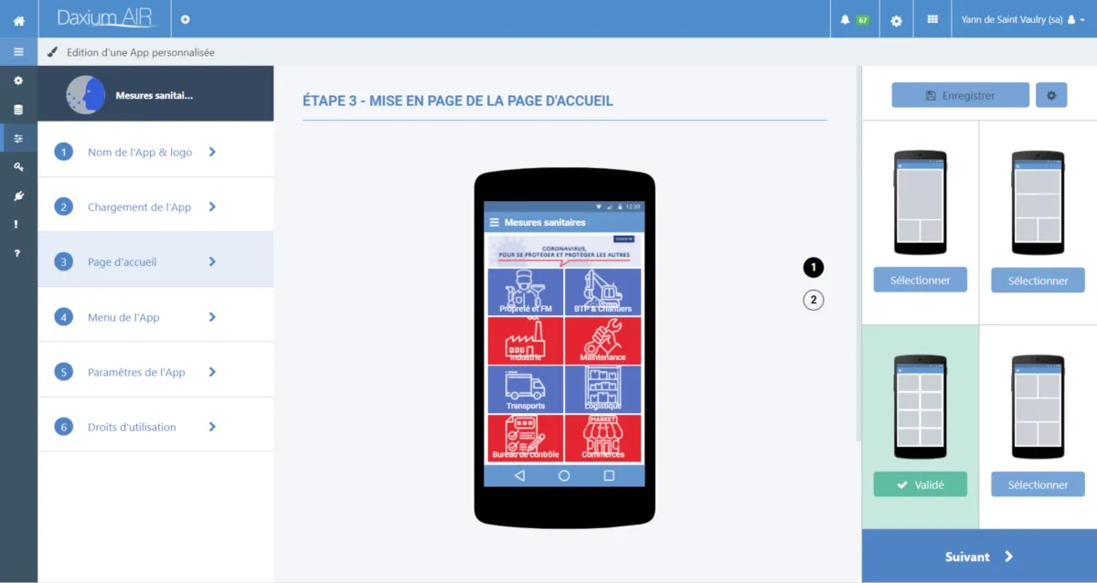 Interface Daxium: fonctionnalités, prix, alternatives