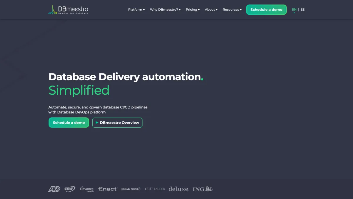 Interface DBmaestro : fonctionnalités, prix, alternatives
