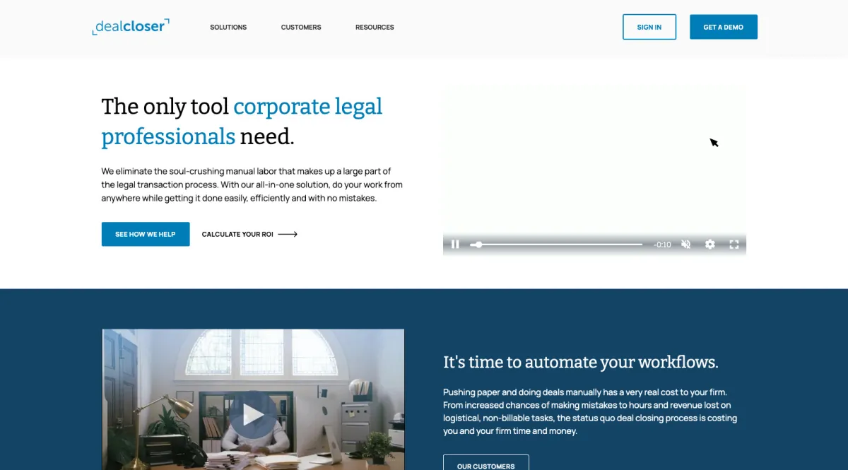 Interface dealcloser : fonctionnalités, prix, alternatives