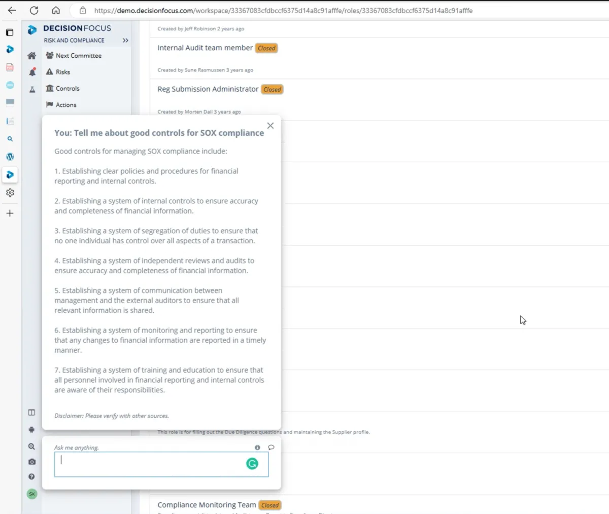Interface DECISION FOCUS: image, ergonomie, alternatives