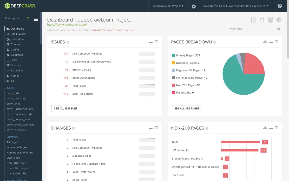Notre avis sur DeepCrawl : un logiciel de référencement gratuit (SEO: search engine optimization) à découvrir