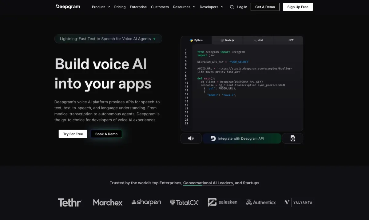 Interface Deepgram : fonctionnalités, prix, alternatives