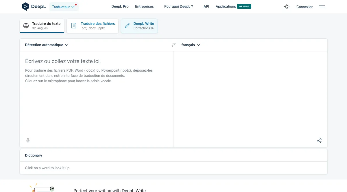 Interface DeepL : fonctionnalités, prix, alternatives