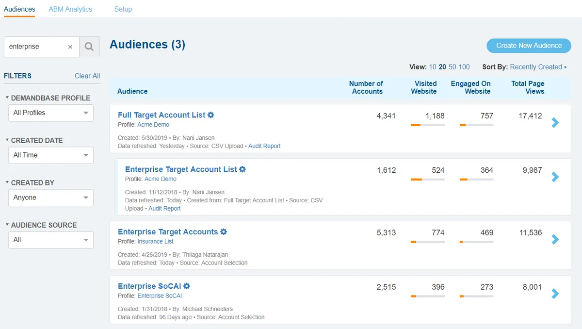 Notre avis sur Demandbase ABM Platform : une plateforme de publicité programmatique (DSP: demand side platform) à découvrir
