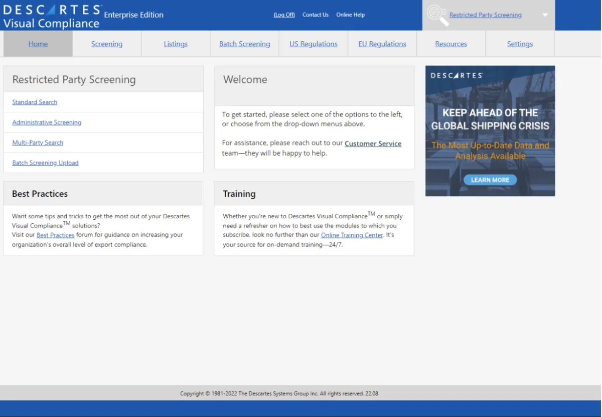 Descartes Denied Party Screening: avis sur le logiciel de conformité (compliance): fonctionnalités, avantages, inconvénients et tarifs Descartes Denied Party Screening: avis sur le logiciel de conformité (compliance): fonctionnalités, avantages, inconvénients et tarifs