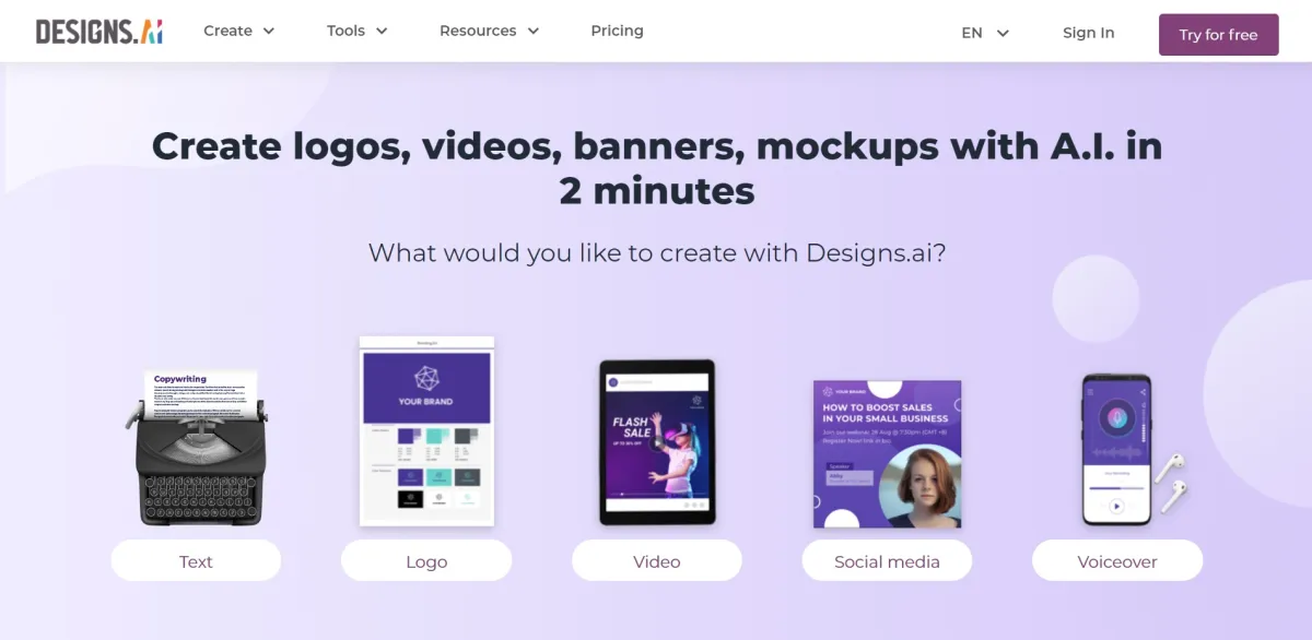 Notre avis sur Designs.ai : un logiciel de graphisme à découvrir