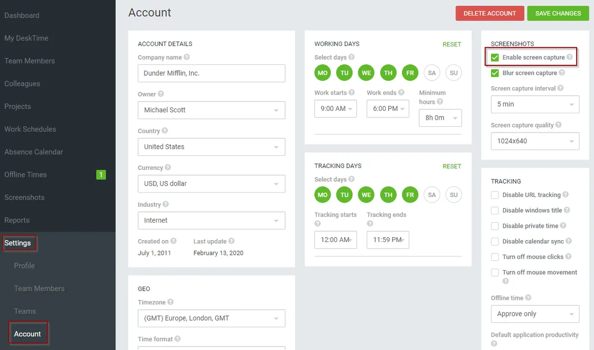 Notre avis sur DeskTime : un logiciel de gestion des temps et activités (GTA: time tracking / pointage / badgeuse) à découvrir
