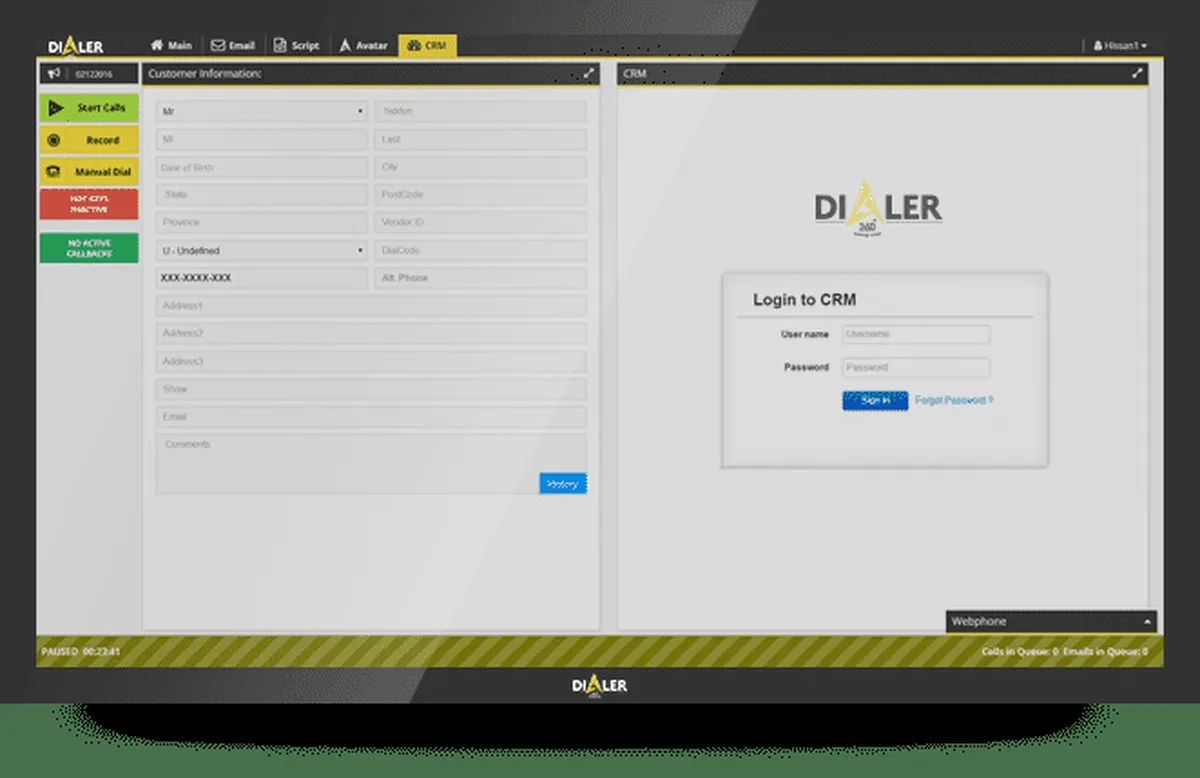 Interface Dialer360: fonctionnalités, prix, alternatives
