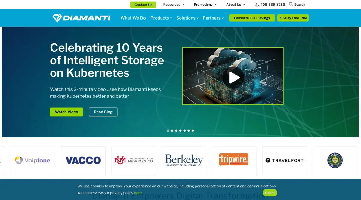 Interface Diamanti : fonctionnalités, prix, alternatives