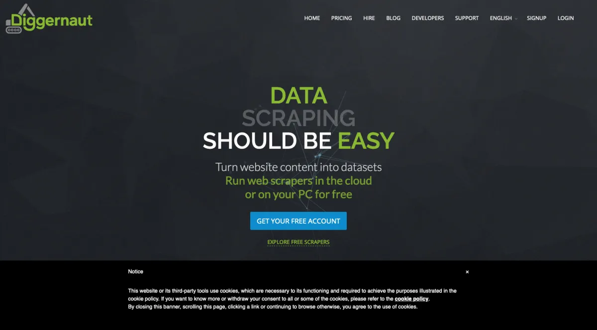 Interface Diggernaut : fonctionnalités, prix, alternatives