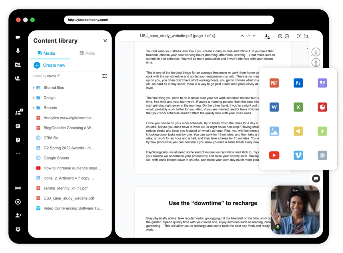 Interface Digital Samba: fonctionnalités, prix, alternatives