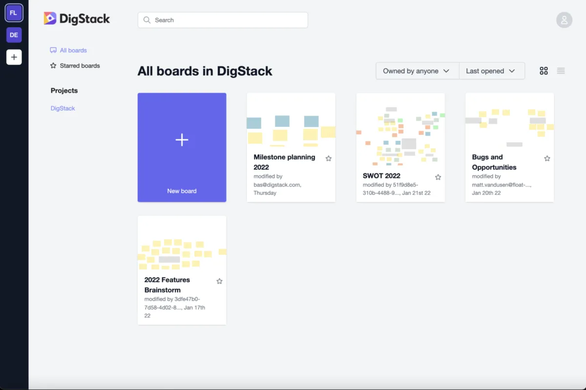 Interface DigStack: image, ergonomie, alternatives