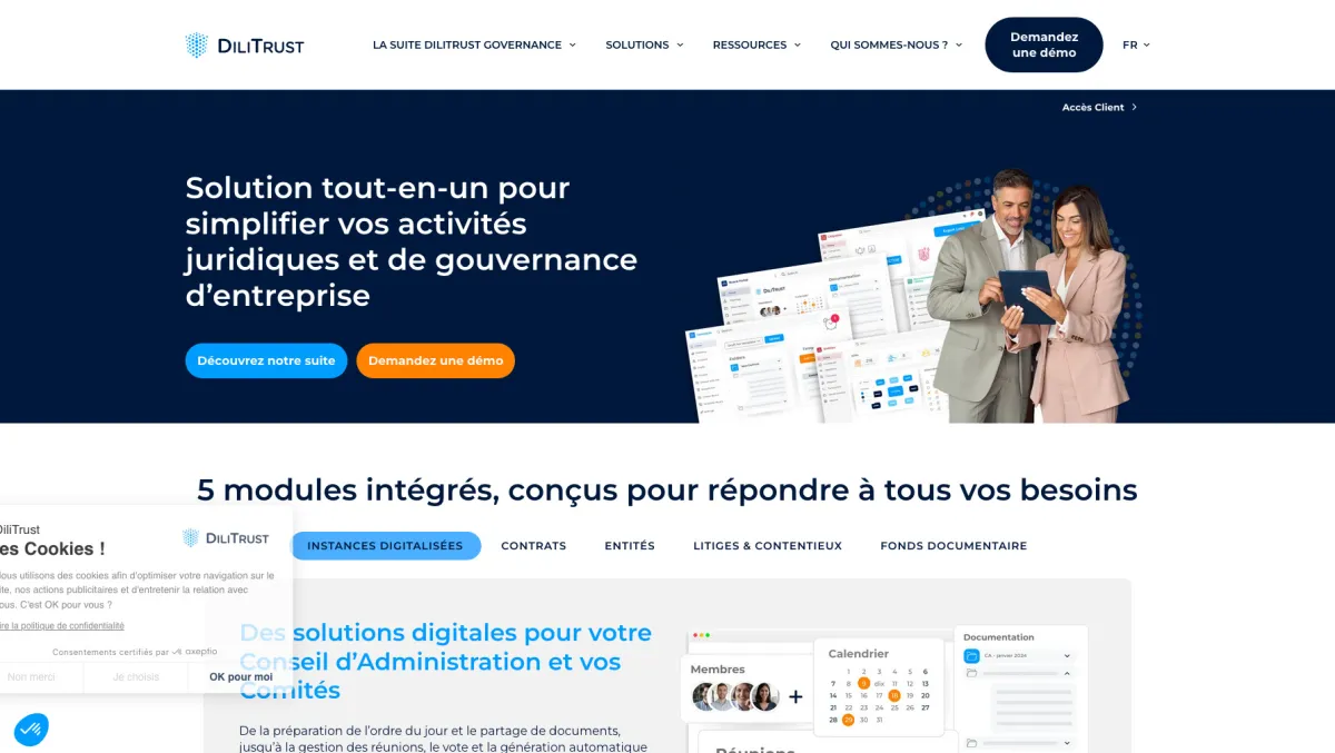 Interface DiliTrust Exec : fonctionnalités, prix, alternatives