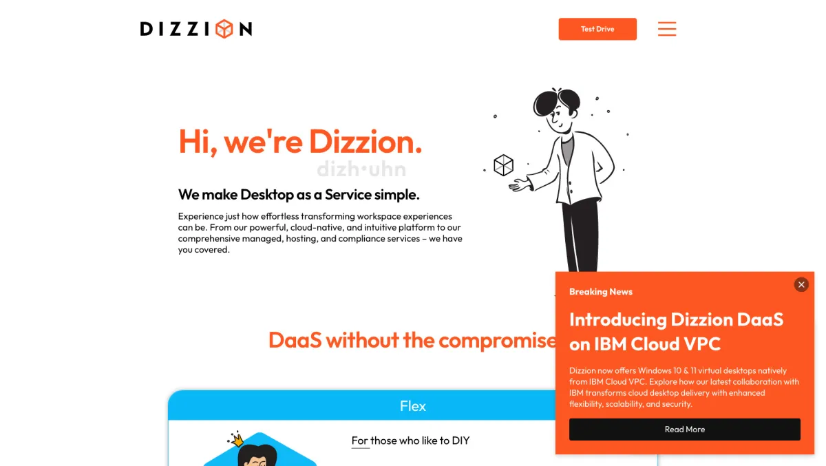 Interface Dizzion : fonctionnalités, prix, alternatives