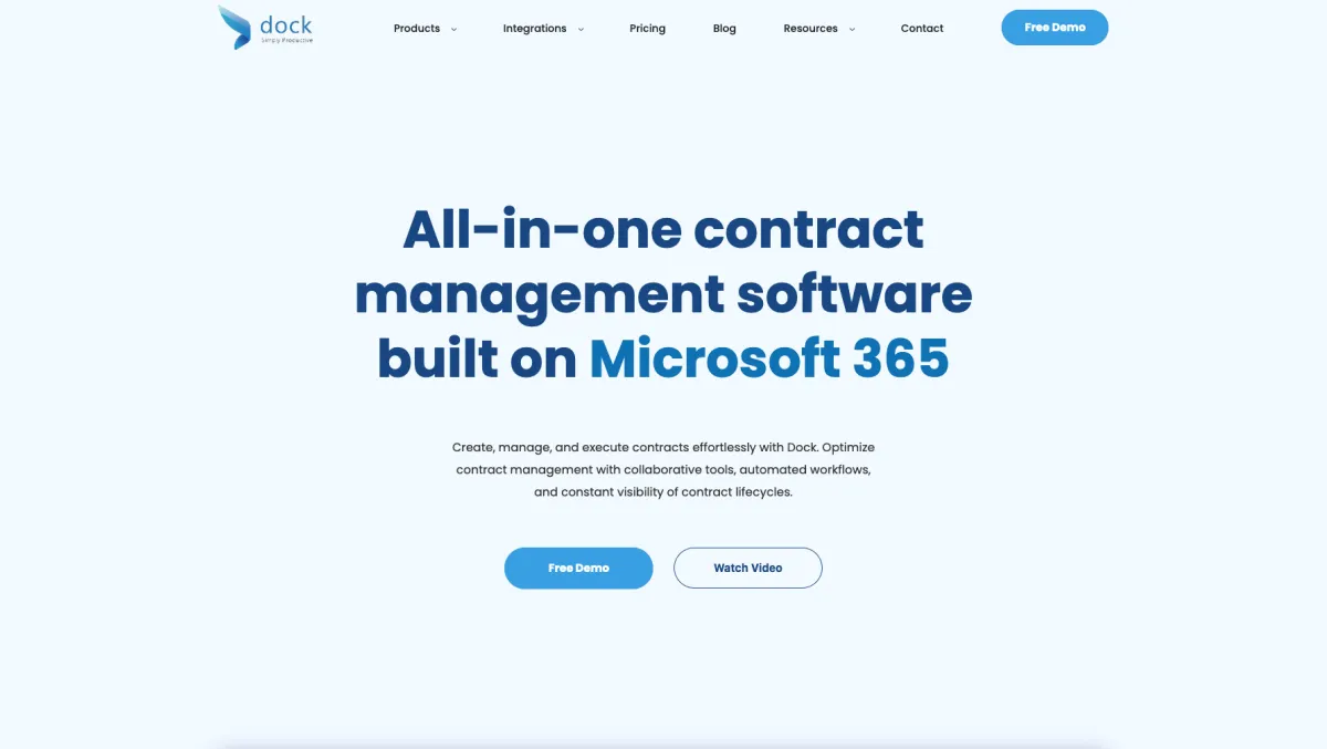 Interface Dock 365 : fonctionnalités, prix, alternatives