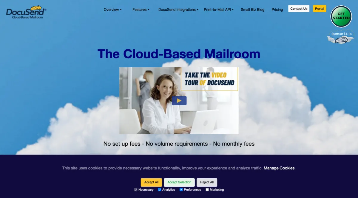 Interface DocuSend : fonctionnalités, prix, alternatives