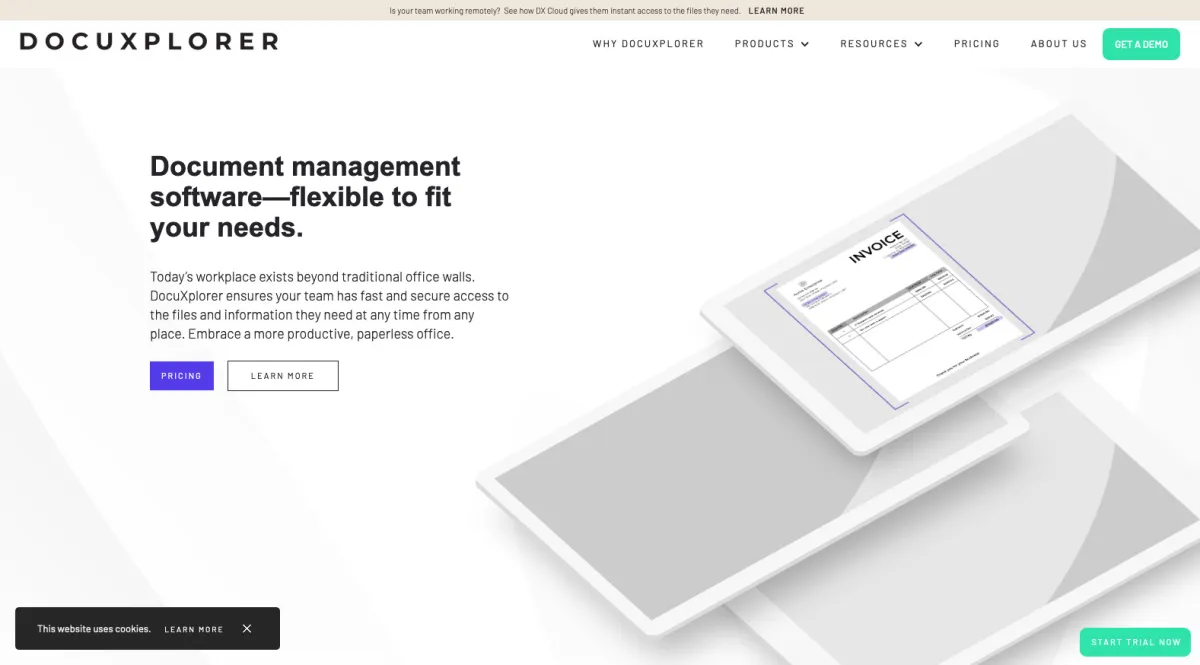 Interface DocuXplorer : fonctionnalités, prix, alternatives