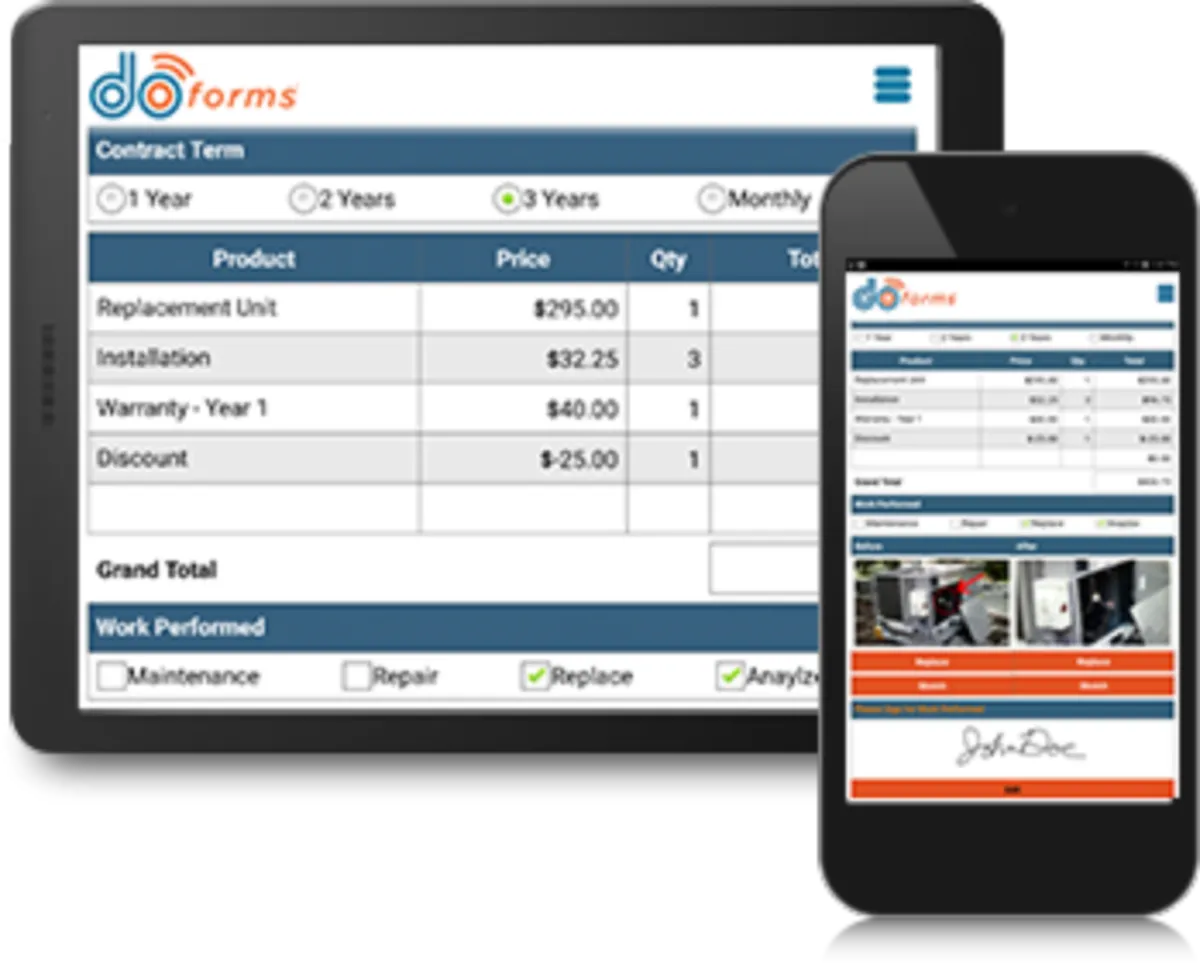 Interface doForms: fonctionnalités, prix, alternatives