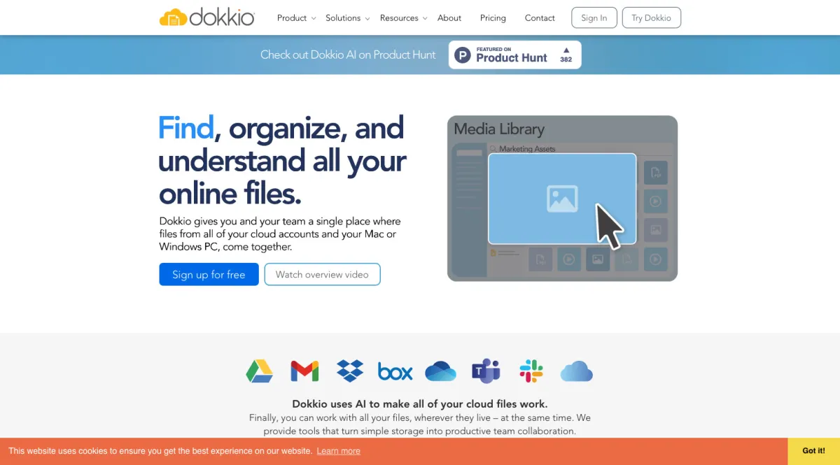 Interface Dokkio : image, ergonomie, alternatives Interface Dokkio : image, ergonomie, alternatives