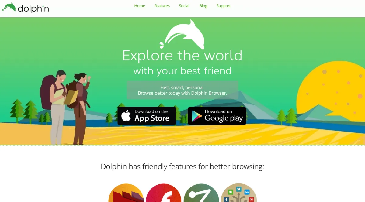 Interface Dolphin Browser : fonctionnalités, prix, alternatives Interface Dolphin Browser : fonctionnalités, prix, alternatives