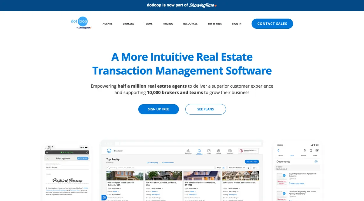 Interface dotloop : fonctionnalités, prix, alternatives Interface dotloop : fonctionnalités, prix, alternatives