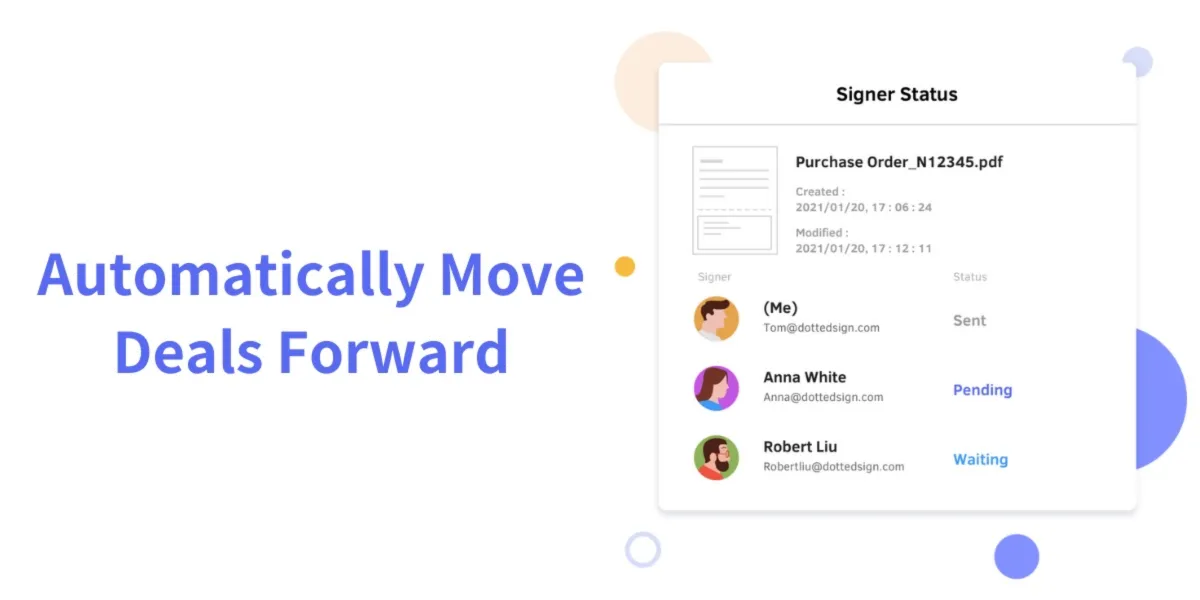 Interface DottedSign: fonctionnalités, prix, alternatives