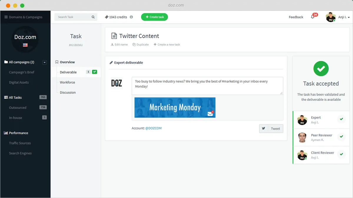 Interface DOZ: fonctionnalités, prix, alternatives