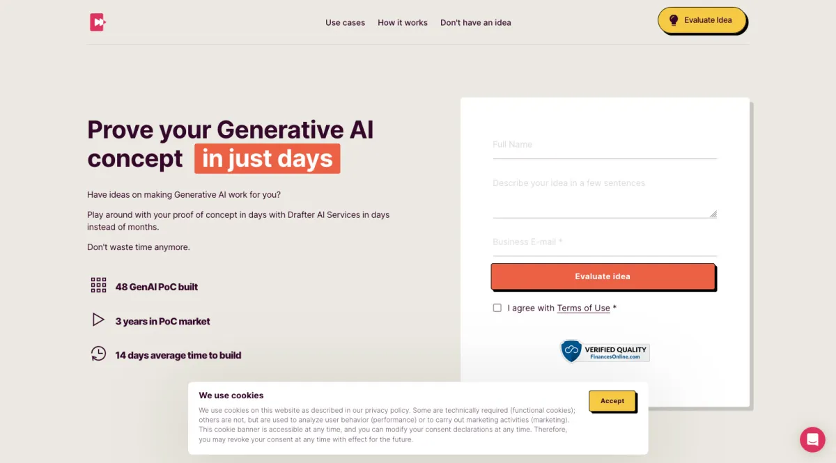 Interface Drafter AI : fonctionnalités, prix, alternatives