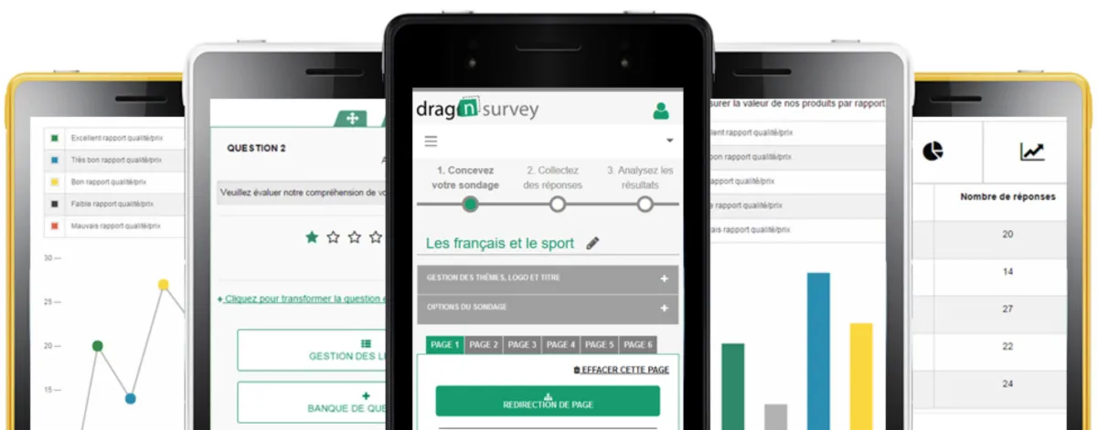 Interface Drag'N Survey: fonctionnalités, prix, alternatives