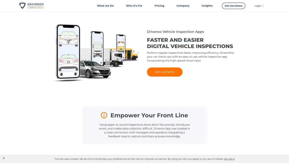 Interface Driveroo Inspector : fonctionnalités, prix, alternatives