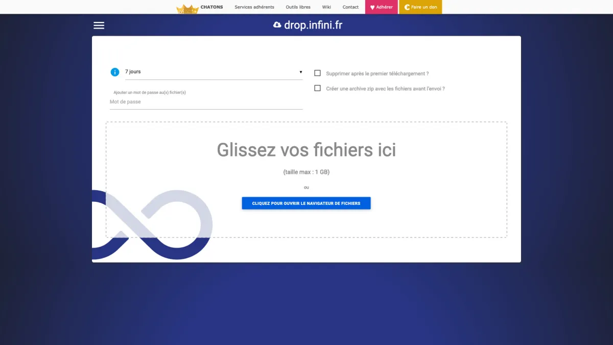 Interface Drop Infini : fonctionnalités, prix, alternatives