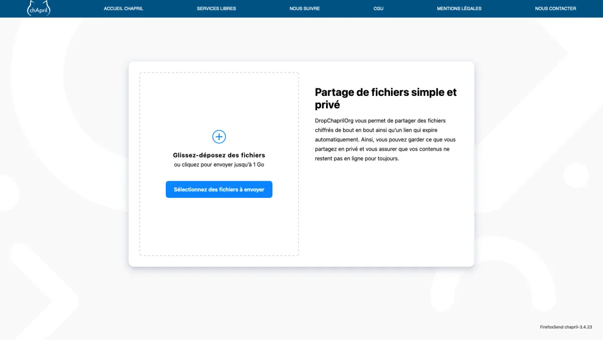 Interface DropChaprilOrg : image, ergonomie, alternatives