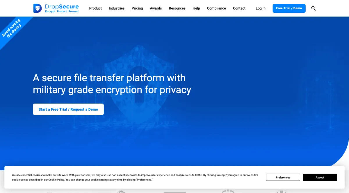 Interface DropSecure : fonctionnalités, prix, alternatives Interface DropSecure : fonctionnalités, prix, alternatives
