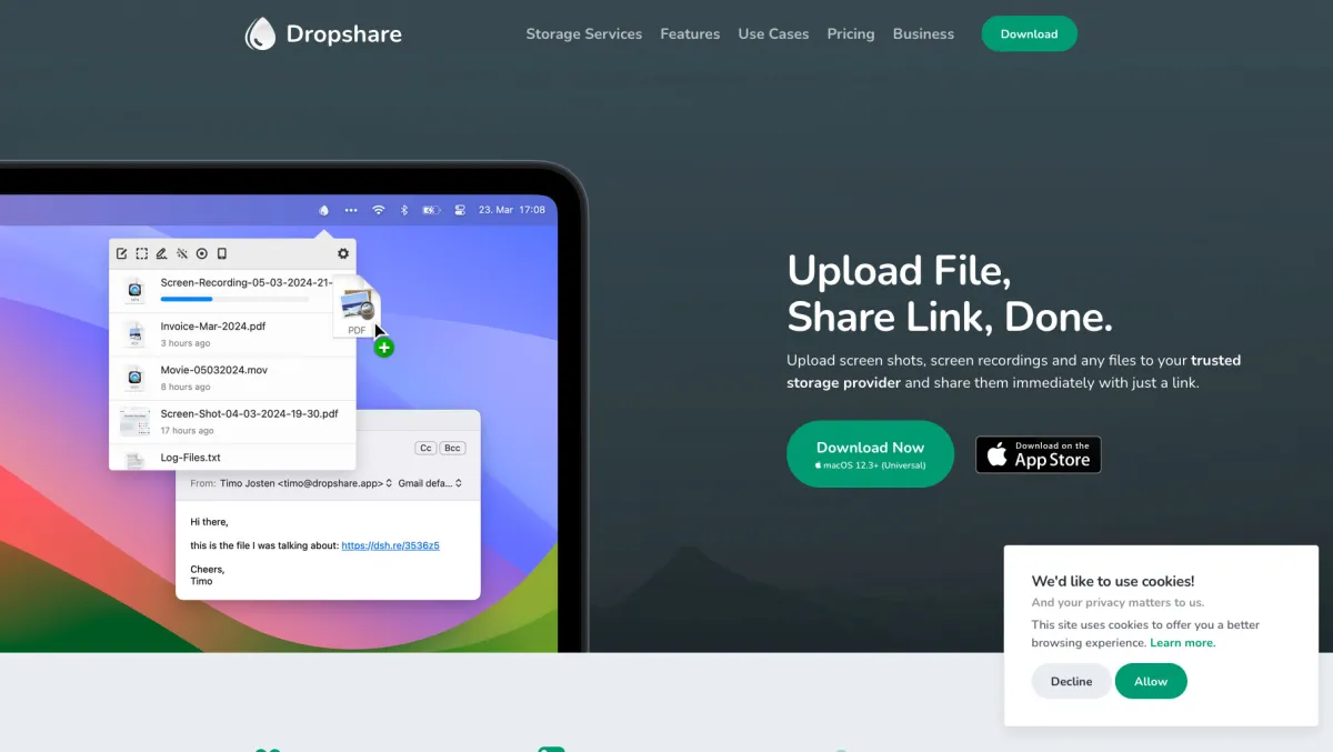 Interface Dropshare : fonctionnalités, prix, alternatives Interface Dropshare : fonctionnalités, prix, alternatives