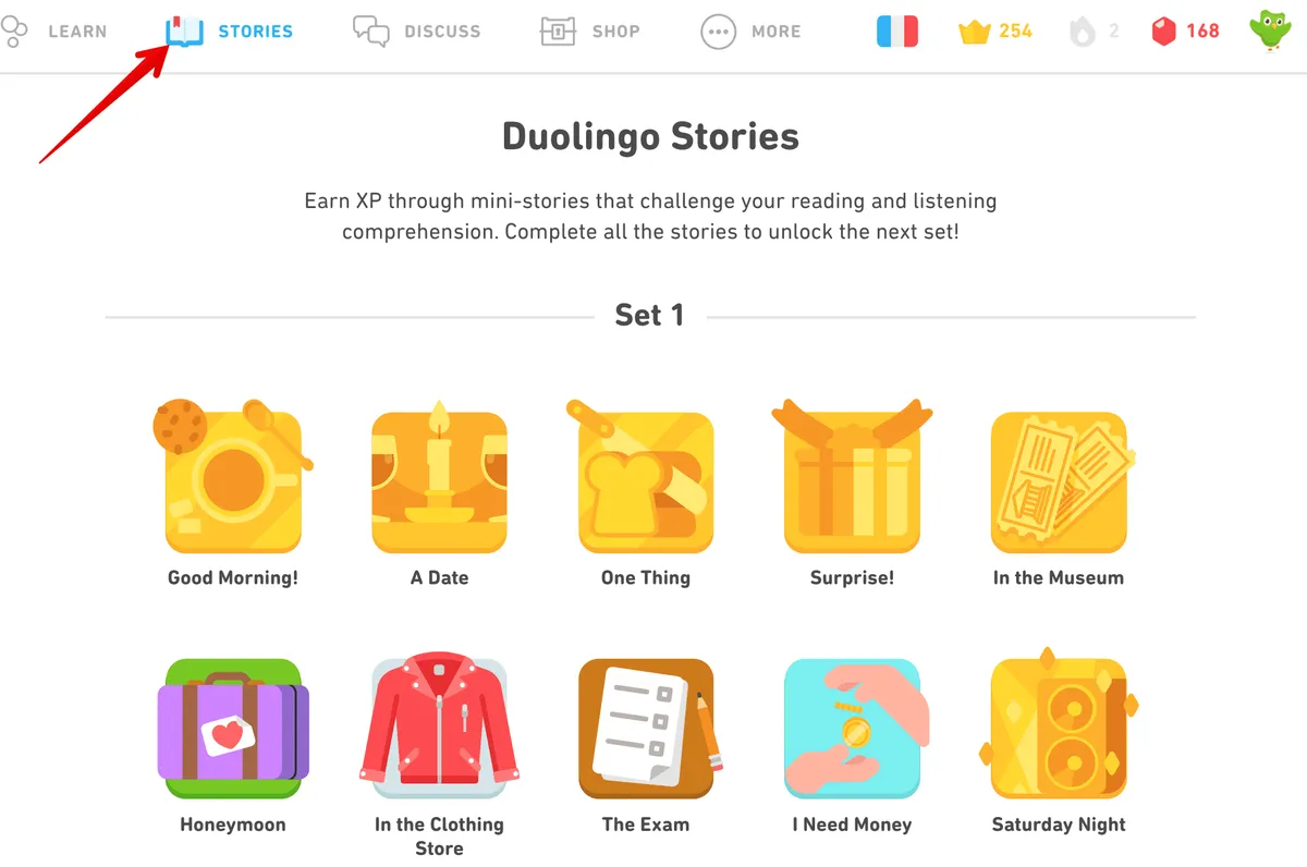 Interface Duolingo: image, ergonomie, alternatives Interface Duolingo: image, ergonomie, alternatives